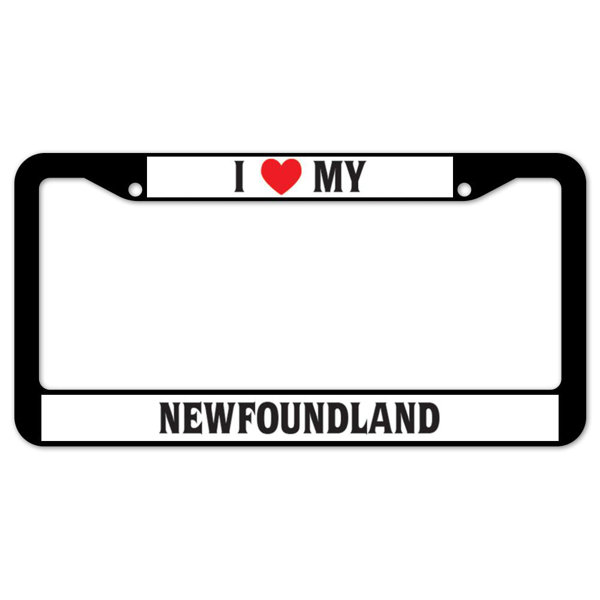 SignMission I Love My Newfoundland Plate Frame Wayfair